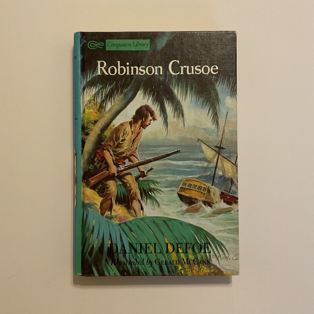 Robinson Crusoe by Daniel Defoe Companion Library Vintage Hardcover 1963